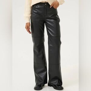 Culture CUCLAUDETTE CANJA Black Leather Pant SIZE 38